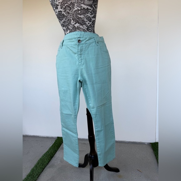 Mint Green Skinny Jeans by Kut from the Kloth size 14W - Picture 4 of 5